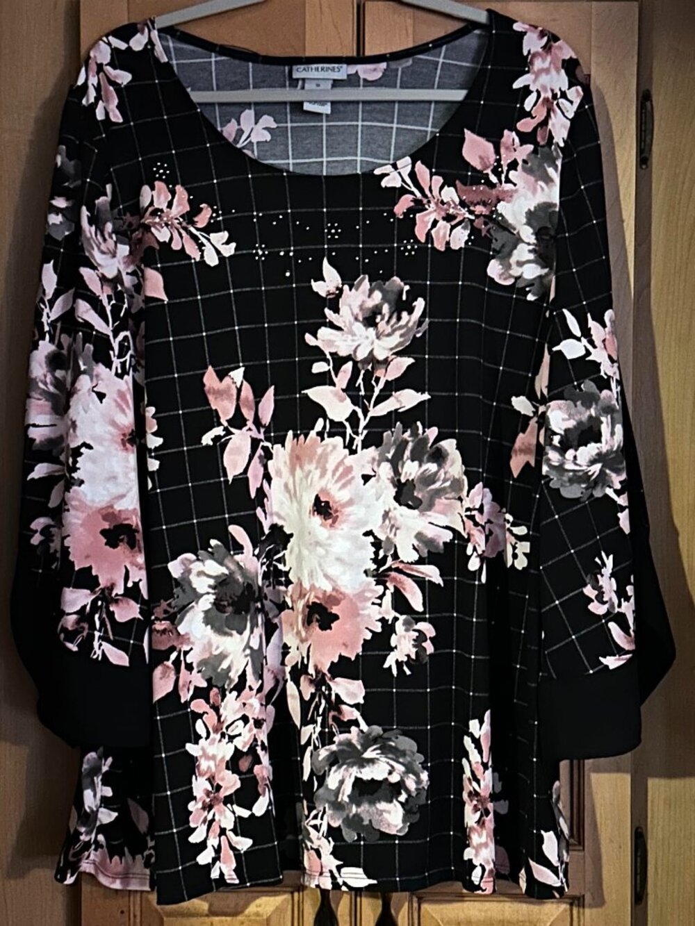 NWOT Plus Size Catherines Floral Top 1X